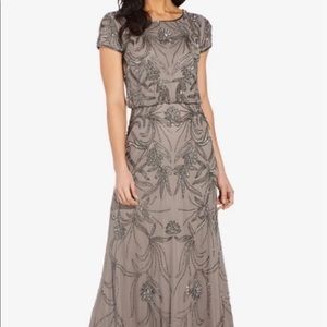 Adrianna Papell Mercury Beaded Gown